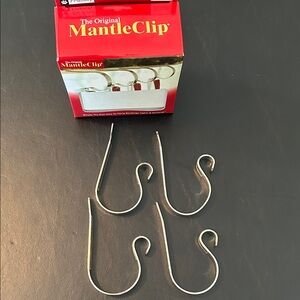 Silver MantleClip Stocking Holders